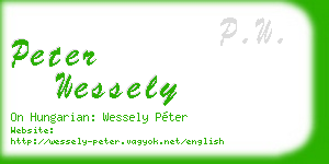 peter wessely business card